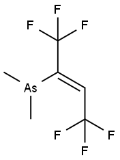 [(Z)-1,1,1,4,4,4-hexafluorobut-2-en-2-yl]-dimethyl-arsane Struktur