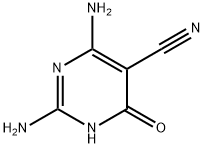 5-Pyrimidinecarbonitrile, 2,6-diamino-1,4-dihydro-4-oxo- (9CI) Struktur