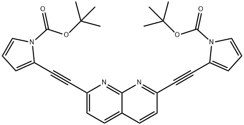 2,7-BIS-(1-TERT-BUTOXYCARBONYLPYRROL-2-YL)ETHYNYL-1,8-NAPHTHRIDINE Struktur