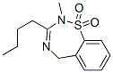 3-Butyl-2,5-dihydro-2-methyl-1,2,4-benzothiadiazepine 1,1-dioxide Struktur