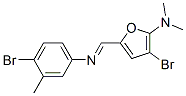 2-Furanamine,  3-bromo-5-[[(4-bromo-3-methylphenyl)imino]methyl]-N,N-dimethyl- Struktur