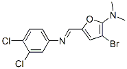 2-Furanamine,  3-bromo-5-[[(3,4-dichlorophenyl)imino]methyl]-N,N-dimethyl- Struktur