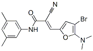 2-Propenamide,  3-[4-bromo-5-(dimethylamino)-2-furanyl]-2-cyano-N-(3,5-dimethylphenyl)- Struktur