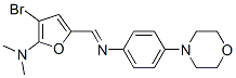 2-Furanamine,  3-bromo-N,N-dimethyl-5-[[[4-(4-morpholinyl)phenyl]imino]methyl]- Struktur