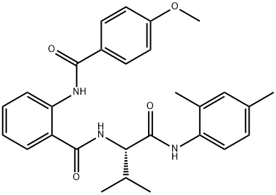 Benzamide, N-[(1S)-1-[[(2,4-dimethylphenyl)amino]carbonyl]-2-methylpropyl]-2-[(4-methoxybenzoyl)amino]- (9CI) Struktur