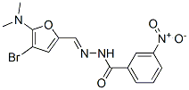 Benzoic  acid,  3-nitro-,  [[4-bromo-5-(dimethylamino)-2-furanyl]methylene]hydrazide  (9CI) Struktur