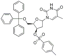 1-(3-O-Nosyl-5-O-trityl-2-deoxy--D-lyxofuranosyl)thymine Struktur