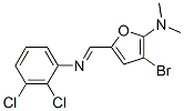 2-Furanamine,  3-bromo-5-[[(2,3-dichlorophenyl)imino]methyl]-N,N-dimethyl- Struktur