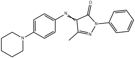 3-Methyl-1-phenyl-4-[(p-piperidinophenyl)imino]-2-pyrazolin-5-one Struktur