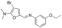 2-Furanamine,  3-bromo-5-[[(3-ethoxyphenyl)imino]methyl]-N,N-dimethyl- Struktur