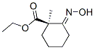 Cyclohexanecarboxylic acid, 2-(hydroxyimino)-1-methyl-, ethyl ester, (1R,2E)- Struktur