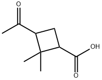 2,2-Dimethyl-3-acetylcyclobutanecarboxylic acid Struktur