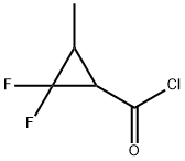 Cyclopropanecarbonyl chloride, 2,2-difluoro-3-methyl- (9CI) Struktur