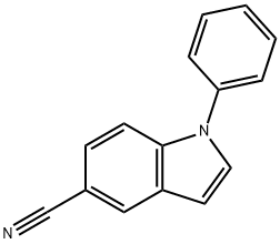 1-phenyl-5-cyanoindole Struktur