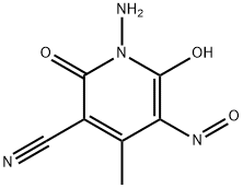 3-Pyridinecarbonitrile,  1-amino-1,2-dihydro-6-hydroxy-4-methyl-5-nitroso-2-oxo- Struktur