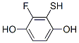 1,4-Benzenediol, 2-fluoro-3-mercapto- (9CI) Struktur