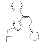 1-[(Z)-4-[5-(2,2-Dimethylpropyl)-2-thienyl]-4-phenyl-3-butenyl]pyrrolidine Struktur