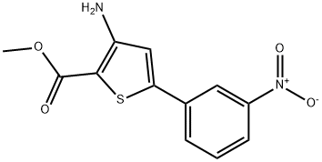 3-AMINO-5-(3-NITRO-PHENYL)-THIOPHENE-2-CARBOXYLIC ACID METHYL ESTER Struktur