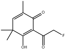 2,5-Cyclohexadien-1-one, 2-(fluoroacetyl)-3-hydroxy-4,4,6-trimethyl- (9CI) Struktur