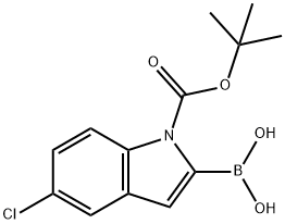 1-BOC-5-CHLORO-1H-INDOLE-2-BORONIC ACID Structure