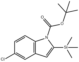 1-BOC-5-CHLORO-2-TRIMETHYLSILANYL-INDOLE Struktur