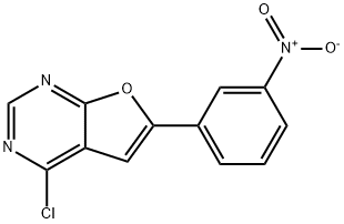 4-CHLORO-6-(3-NITRO-PHENYL)-FURO[2,3-D]PYRIMIDINE Struktur