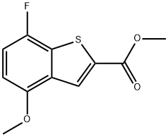 7-FLUORO-4-METHOXY-BENZO[B]THIOPHENE-2-CARBOXYLIC ACID METHYL ESTER Struktur