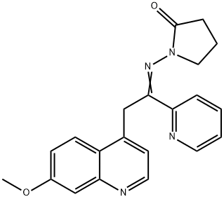 2-Pyrrolidinone, 1-[[2-(7-Methoxy-4-quinolinyl)-1-(2-pyridinyl)ethylidene]aMino]- Struktur