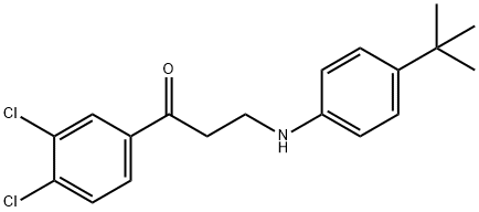 3-[4-(TERT-BUTYL)ANILINO]-1-(3,4-DICHLOROPHENYL)-1-PROPANONE Struktur