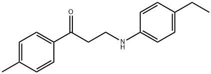 3-(4-ETHYLANILINO)-1-(4-METHYLPHENYL)-1-PROPANONE Struktur