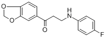 1-(1,3-BENZODIOXOL-5-YL)-3-(4-FLUOROANILINO)-1-PROPANONE Struktur