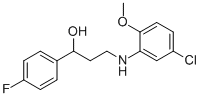 3-(5-CHLORO-2-METHOXYANILINO)-1-(4-FLUOROPHENYL)-1-PROPANOL Struktur