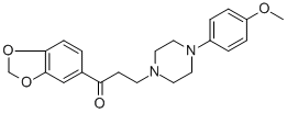 1-(1,3-BENZODIOXOL-5-YL)-3-[4-(4-METHOXYPHENYL)PIPERAZINO]-1-PROPANONE Struktur