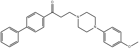 1-[1,1'-BIPHENYL]-4-YL-3-[4-(4-METHOXYPHENYL)PIPERAZINO]-1-PROPANONE Struktur