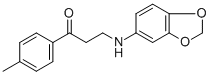 3-(1,3-benzodioxol-5-ylamino)-1-(4-methylphenyl)-1-propanone Struktur