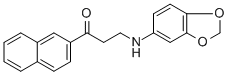 3-(1,3-benzodioxol-5-ylamino)-1-(2-naphthyl)-1-propanone Struktur