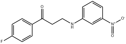 1-(4-FLUOROPHENYL)-3-(3-NITROANILINO)-1-PROPANONE Struktur