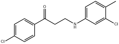 3-(3-CHLORO-4-METHYLANILINO)-1-(4-CHLOROPHENYL)-1-PROPANONE Struktur