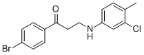 1-(4-BROMOPHENYL)-3-(3-CHLORO-4-METHYLANILINO)-1-PROPANONE Struktur