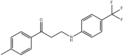 1-(4-METHYLPHENYL)-3-[4-(TRIFLUOROMETHYL)ANILINO]-1-PROPANONE Struktur