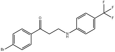 1-(4-BROMOPHENYL)-3-[4-(TRIFLUOROMETHYL)ANILINO]-1-PROPANONE Struktur