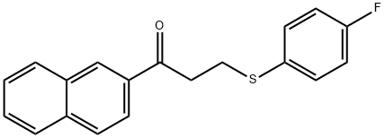 3-[(4-FLUOROPHENYL)SULFANYL]-1-(2-NAPHTHYL)-1-PROPANONE Struktur