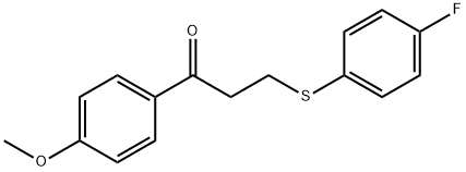 3-[(4-FLUOROPHENYL)SULFANYL]-1-(4-METHOXYPHENYL)-1-PROPANONE Struktur