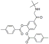 4-[[(1,1-dimethylethyl)amino]acetyl]-1,2-phenylene di-p-toluate Struktur