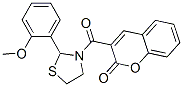 Thiazolidine, 2-(2-methoxyphenyl)-3-[(2-oxo-2H-1-benzopyran-3-yl)carbonyl]- (9CI) Struktur