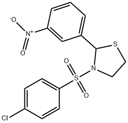 Thiazolidine, 3-[(4-chlorophenyl)sulfonyl]-2-(3-nitrophenyl)- (9CI) Struktur