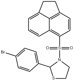 Thiazolidine, 2-(4-bromophenyl)-3-[(1,2-dihydro-5-acenaphthylenyl)sulfonyl]- (9CI) Struktur