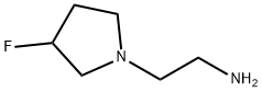 1-Pyrrolidineethanamine,3-fluoro-(9CI) Struktur