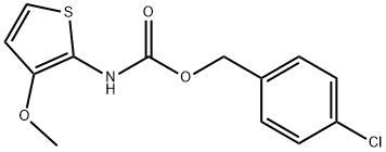 Carbamic acid, (3-methoxy-2-thienyl)-, (4-chlorophenyl)methyl ester (9CI) Struktur