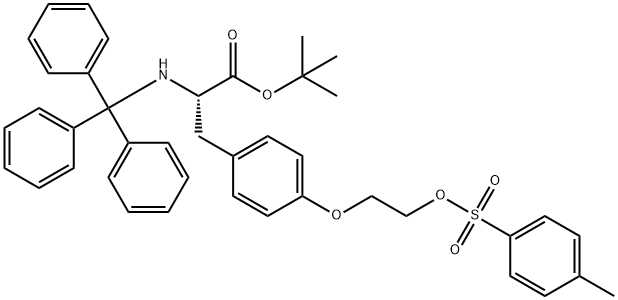 L-Tyrosine, O-(2-tosyloxyethyl)-N-trityl, tert-butyl ester Struktur